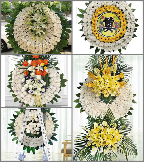 山西长治黎城县西井镇南港沟村花圈速递